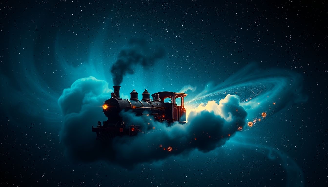 Dromen over een stoomwagen in de nacht symboliseert verborgen verlangens.