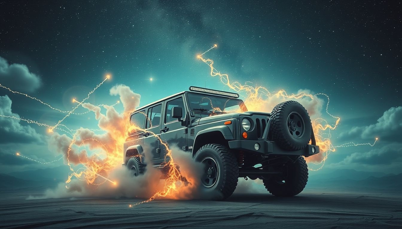 Dromen over gestolen terreinwagens symboliseren vaak verlies van controle.