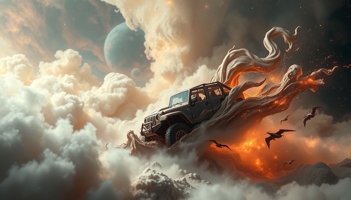 Dromen over modderige terreinwagens symboliseren uitdagingen en doorzettingsvermogen.