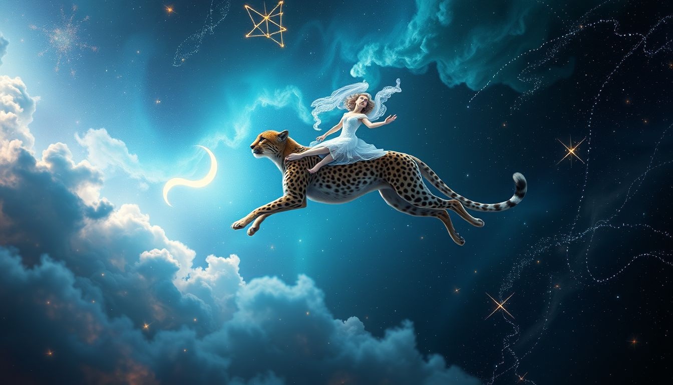 Dromen van cheetahs symboliseren snelheid, kracht en zelfbeheersing.