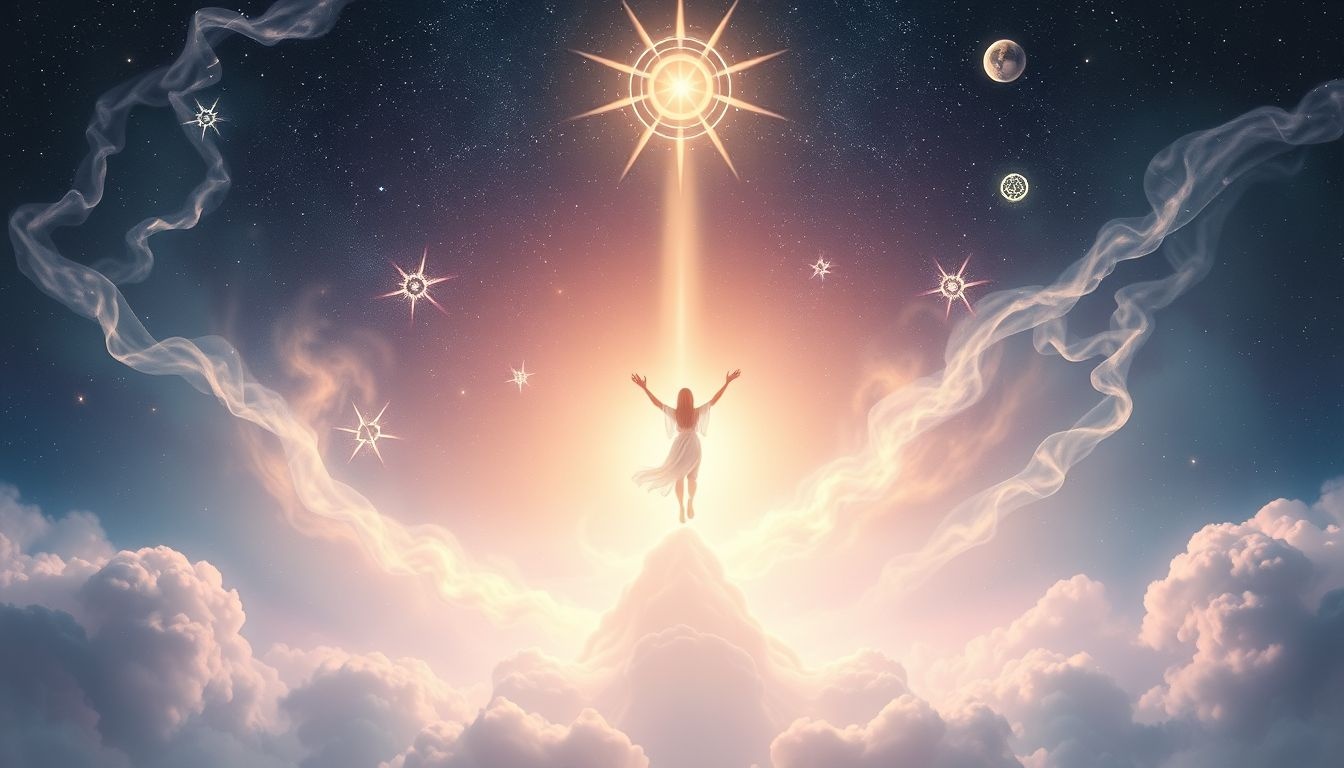 Dromen over het zenit symboliseert vaak spirituele groei en verlichting.
