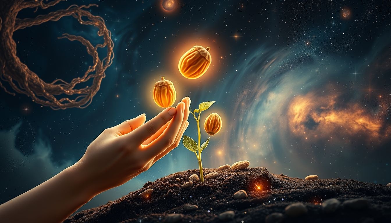 Dromen over pecannoten planten symboliseert groei en toekomstige welvaart.