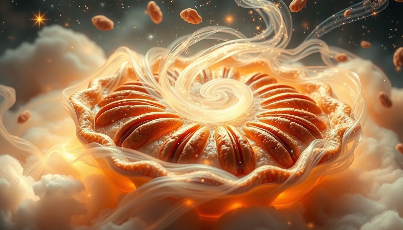 Dromen over pecannoten taart symboliseert zoete beloningen en geluk.