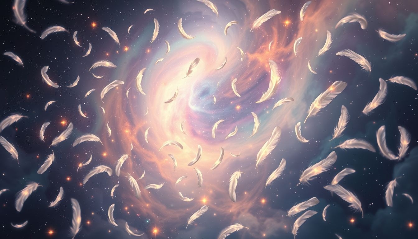 Dromen over veel veren symboliseren overvloed en spirituele bescherming.