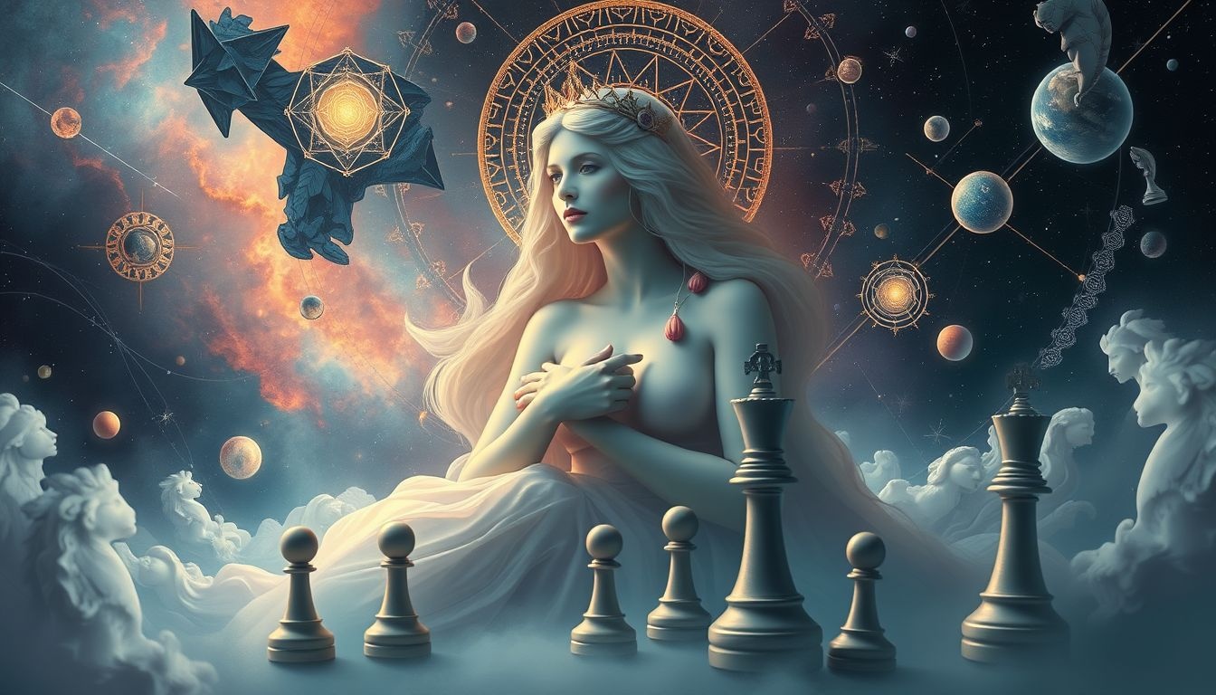 Athena symboliseert wijsheid en strategie in krachtige droombeelden.