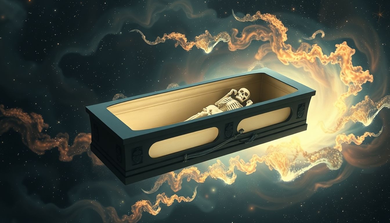 Een lege beenderenkist symboliseert herstel van oude wonden.