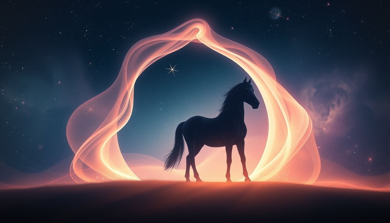 Een paard in een stal symboliseert innerlijke kracht en rust.