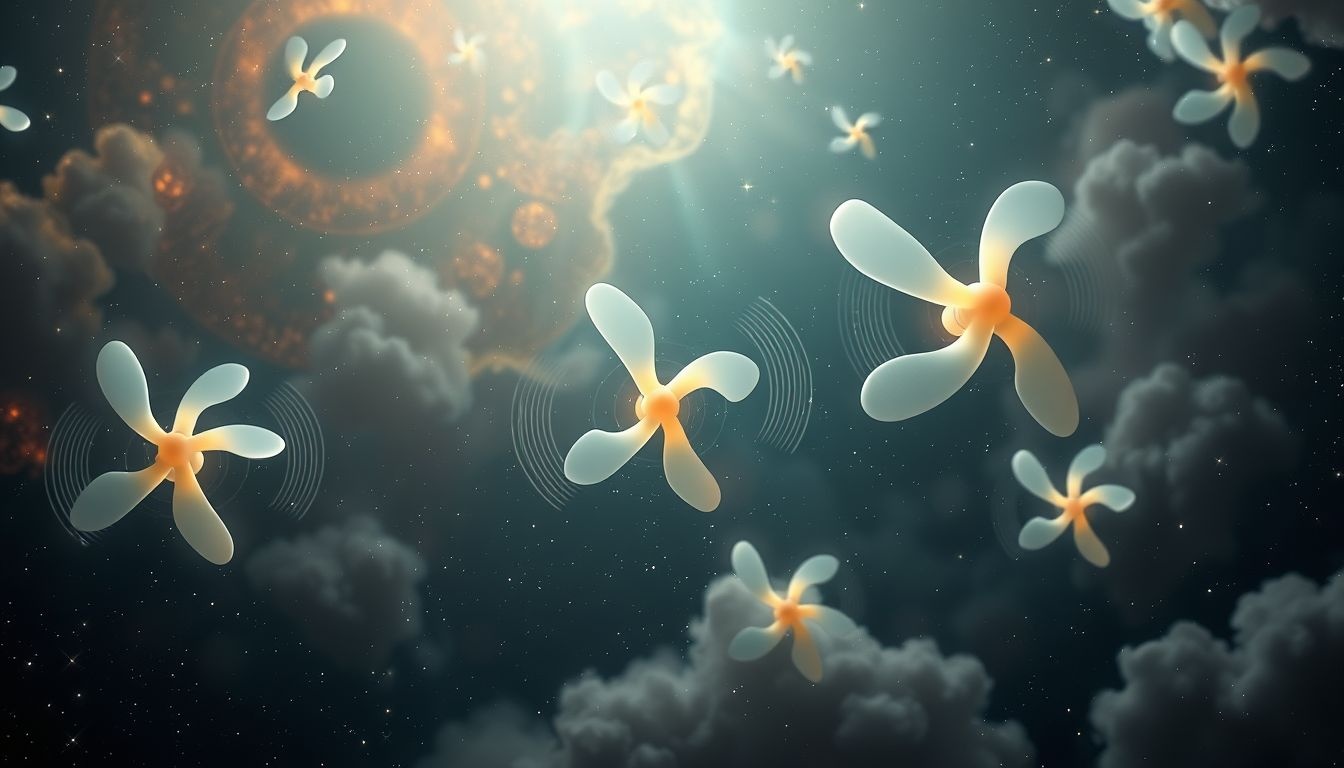 Het geluid van een propeller symboliseert vaak verandering en beweging.
