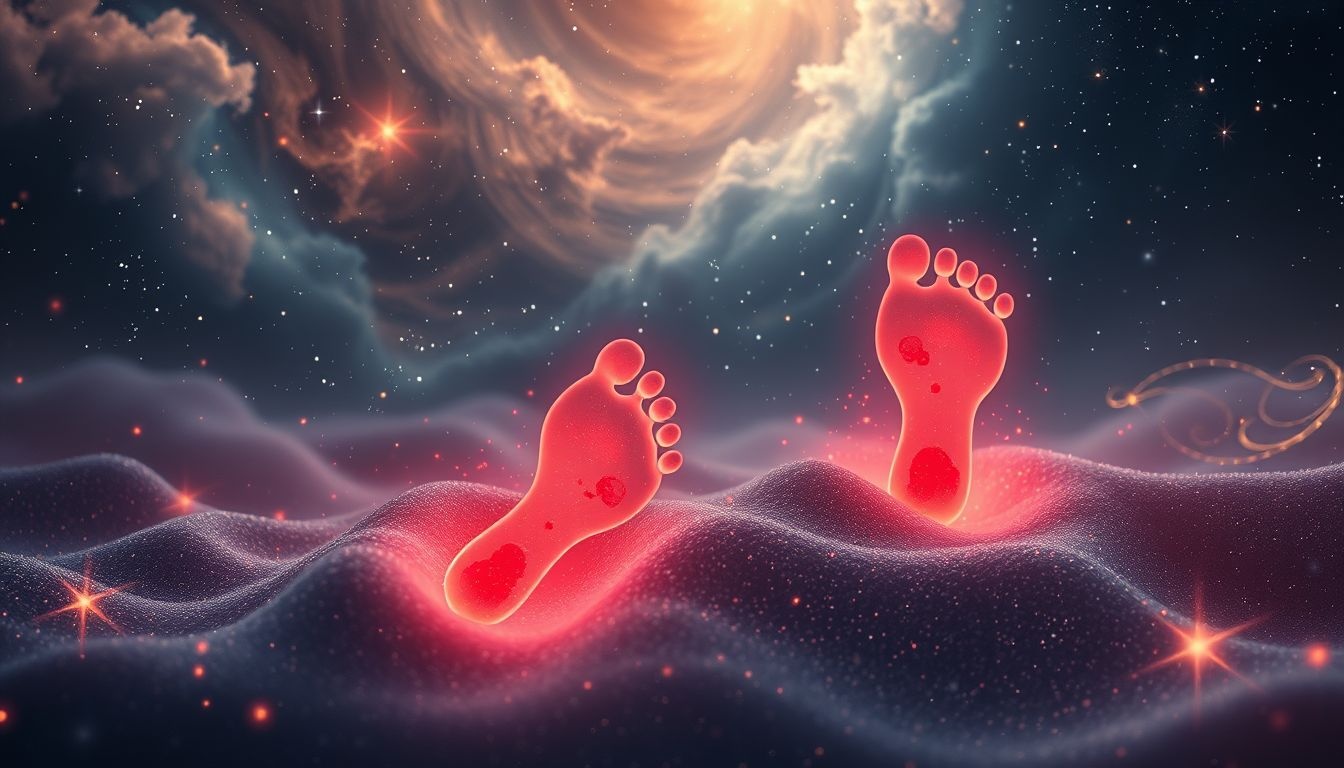 Bloed op je zolen symboliseert vaak innerlijke strijd en verandering.