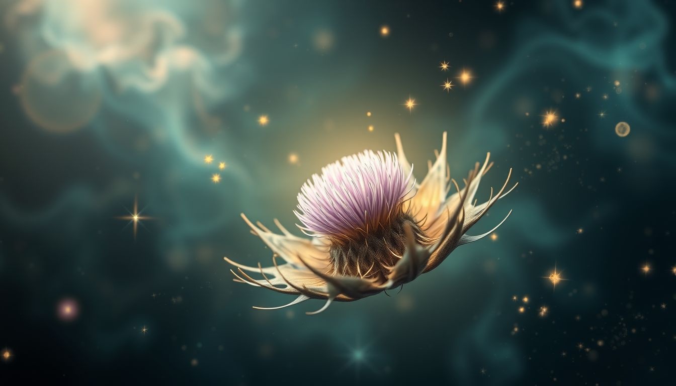 Een distel cadeau symboliseert onverwachte uitdagingen met waardevolle lessen.