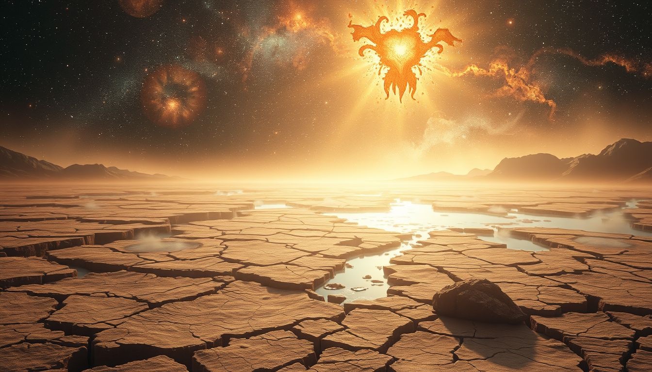 Extreme droogte in dromen symboliseert vaak emotionele uitputting en onzekerheid.