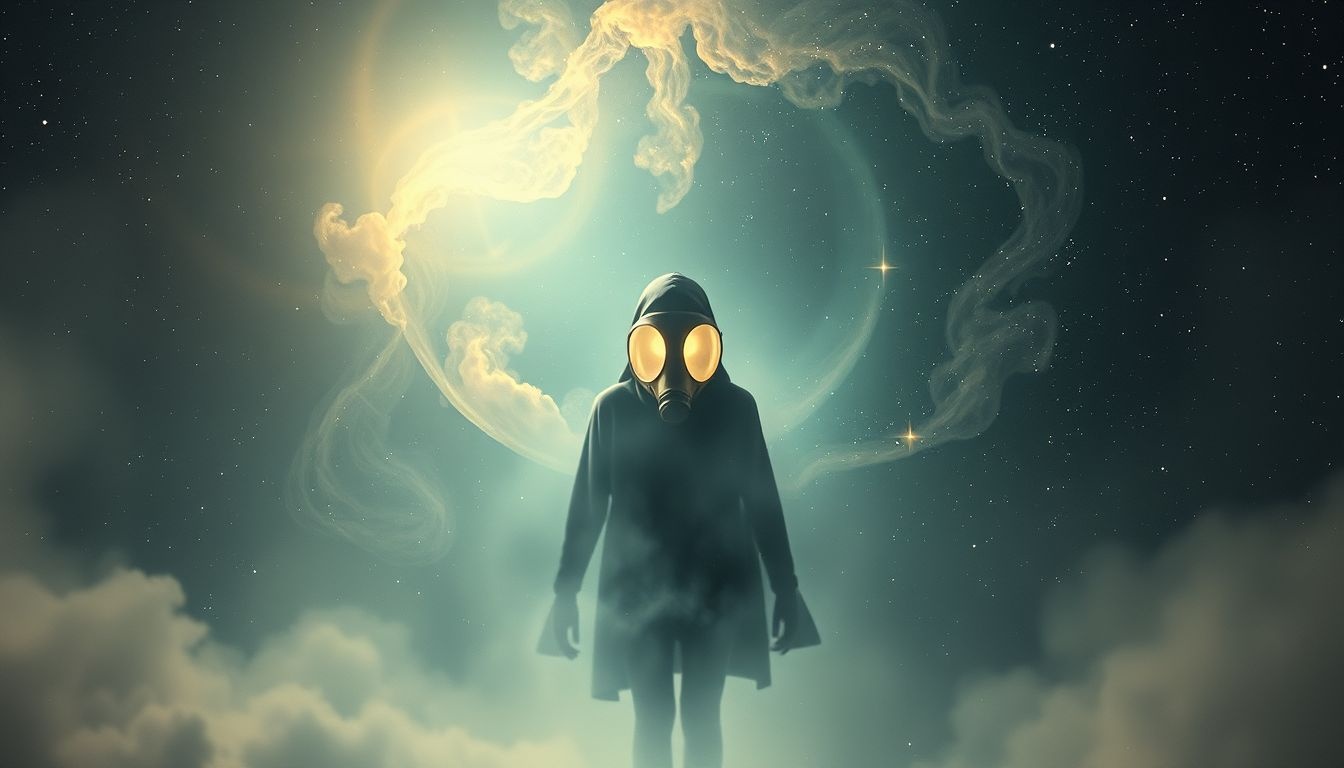 Een gasmasker in dromen symboliseert vaak emotionele isolatie en bescherming.