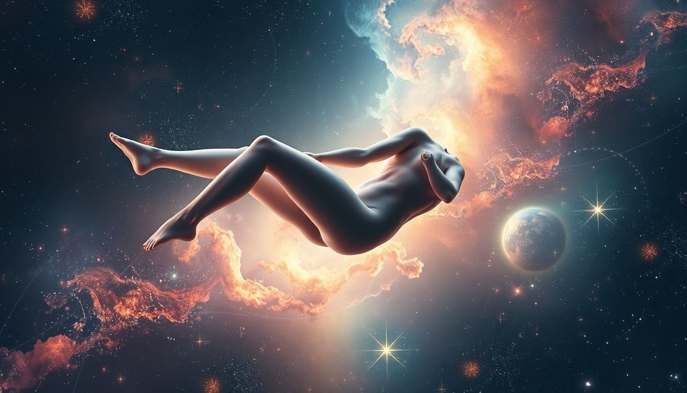 Een bewegende torso symboliseert verborgen emoties die opdoemen.