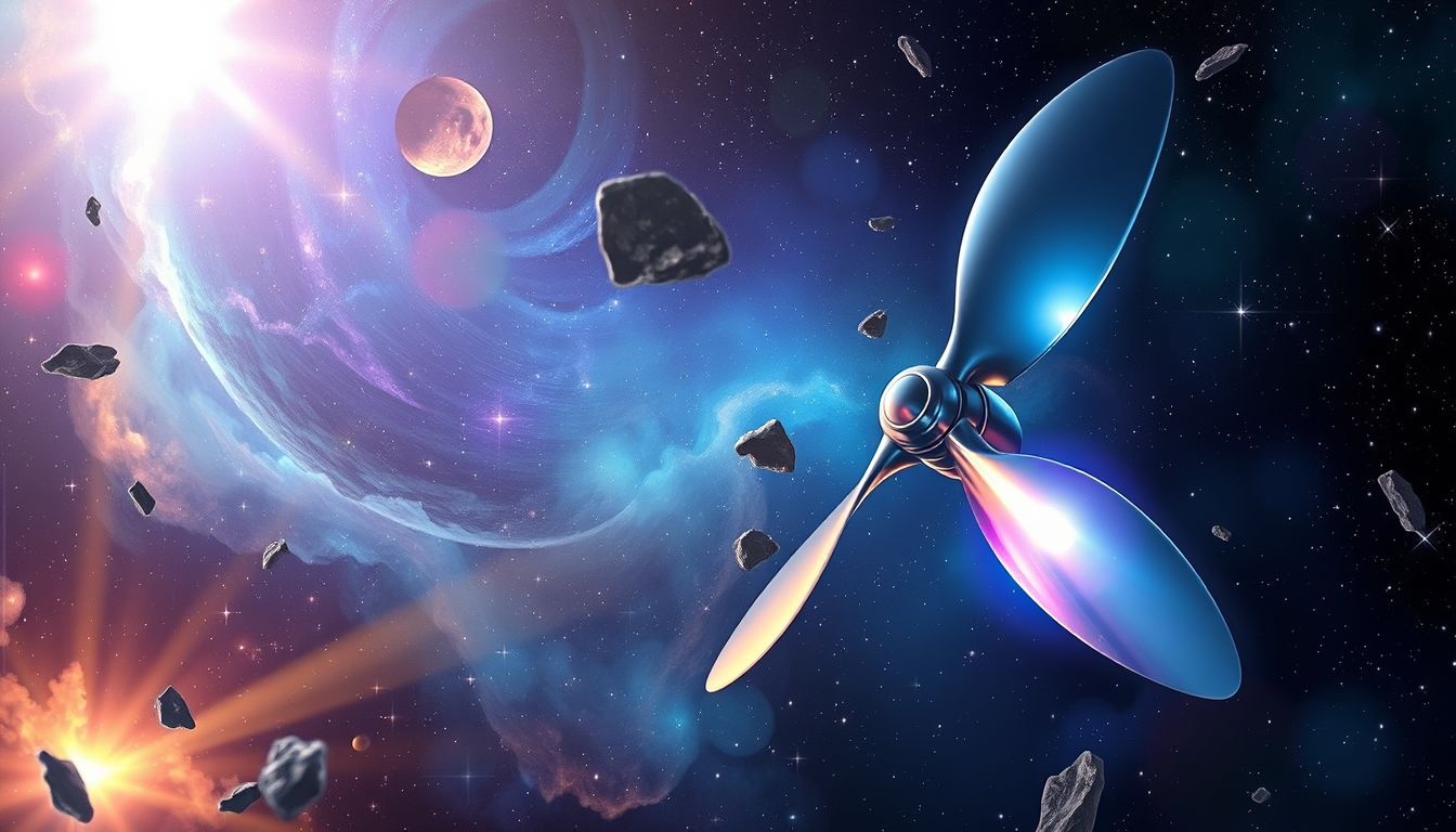 Een nieuwe propeller symboliseert kracht en frisse energie in dromen.