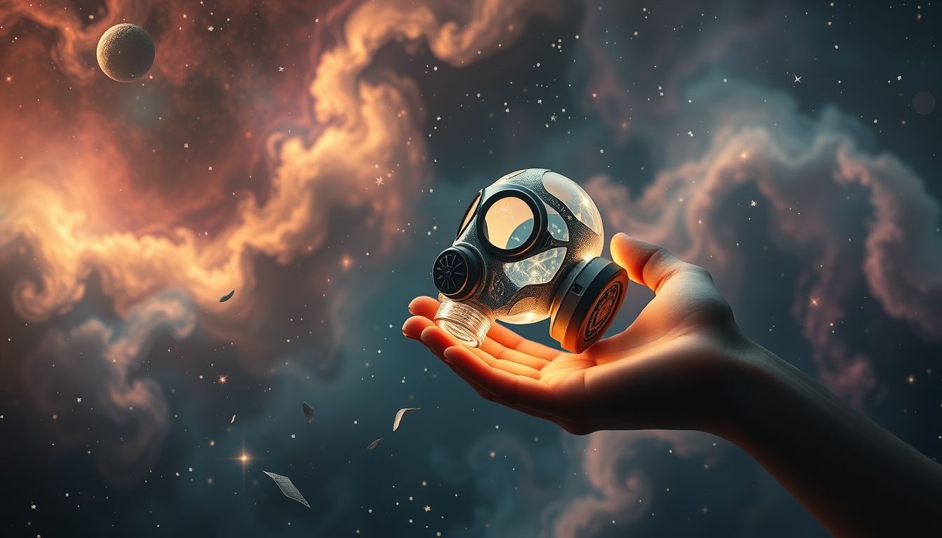 Een gasmasker cadeau krijgen symboliseert bescherming tegen negatieve invloeden.