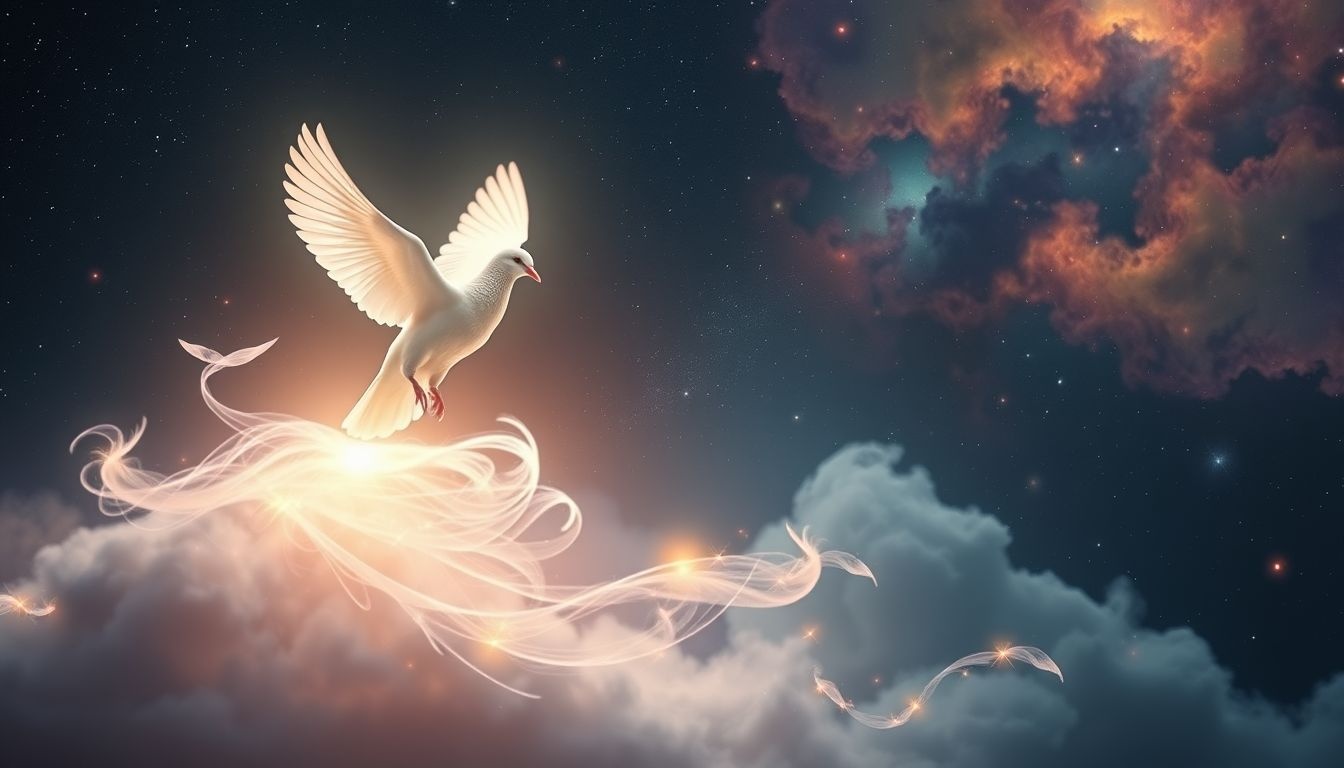 Een vredesduif op je schouder symboliseert innerlijke harmonie en rust.