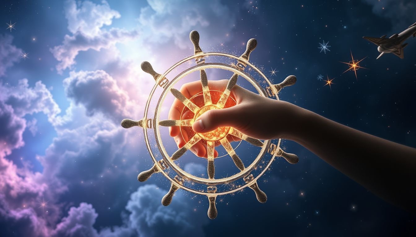 Zelf een schip besturen symboliseert controle over je levenspad.