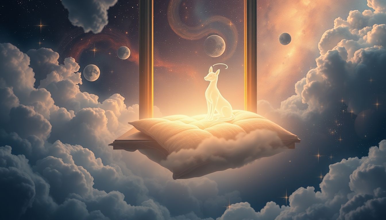 Dromen over raamkussens met dieren symboliseren bescherming en intuïtie.