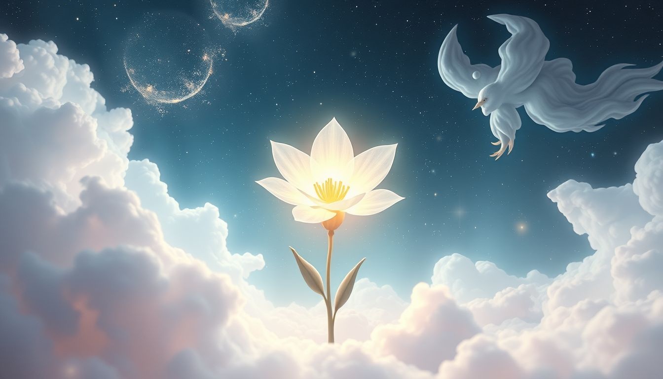 Droom 21 symboliseert hoop en innerlijke groei via Noorderse bloemen.