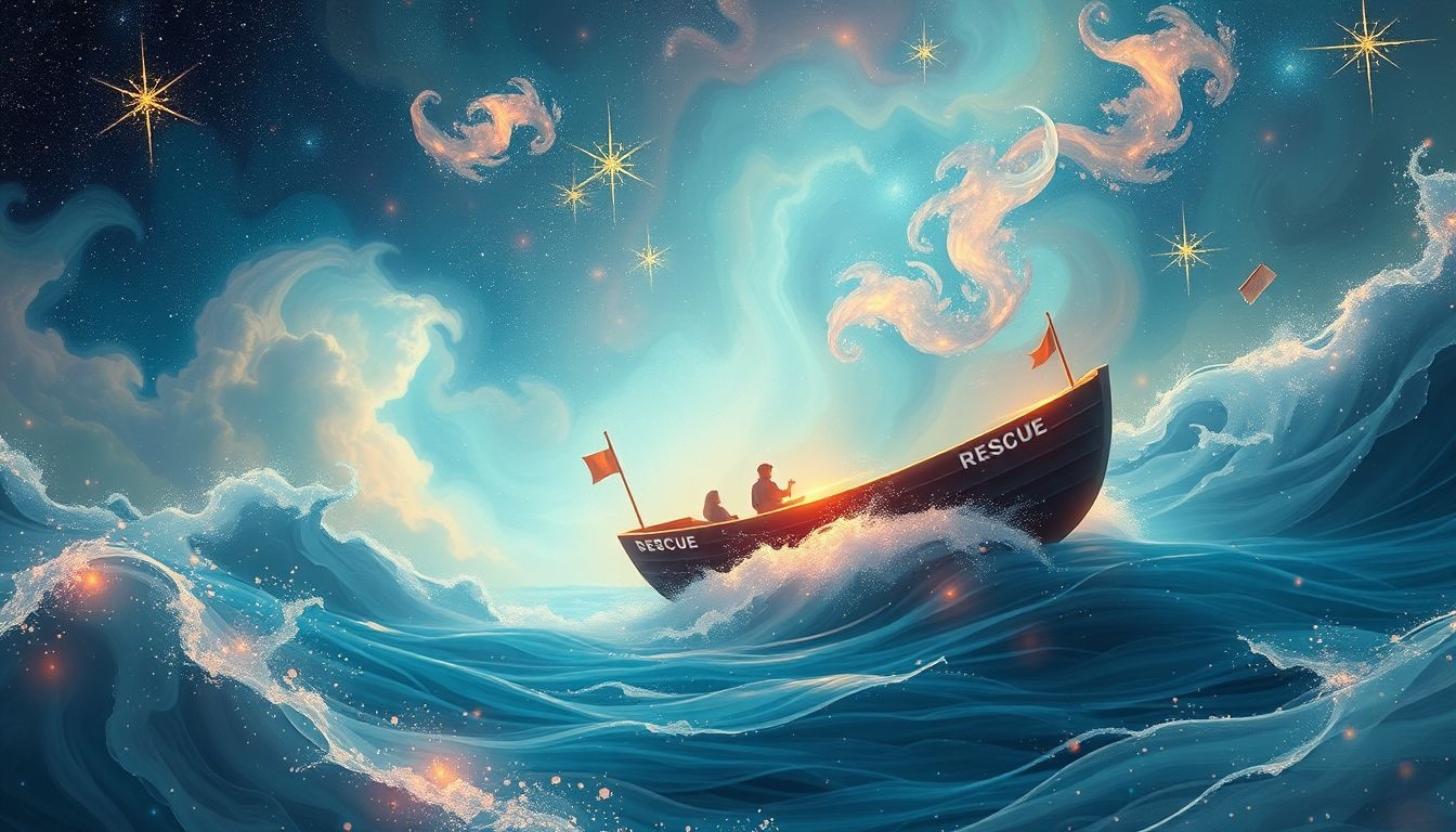 Dromen over een snijboot symboliseren vaak redding en onverwachte hulp.