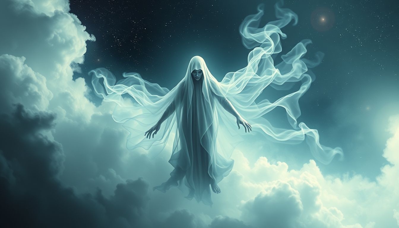 Een spook symboliseert vaak innerlijke angsten zonder echte dreiging.