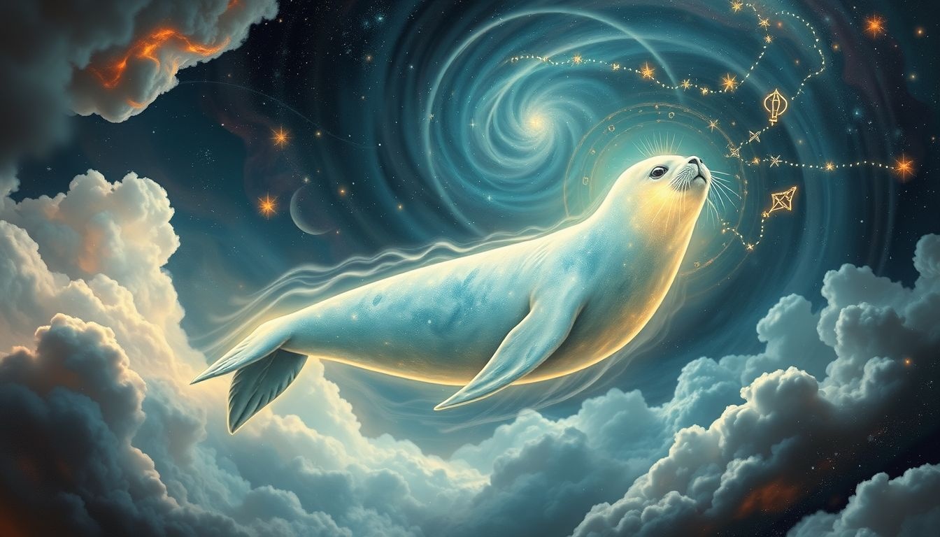 Een zeehond in dromen symboliseert vaak intuïtieve begeleiding en bescherming.