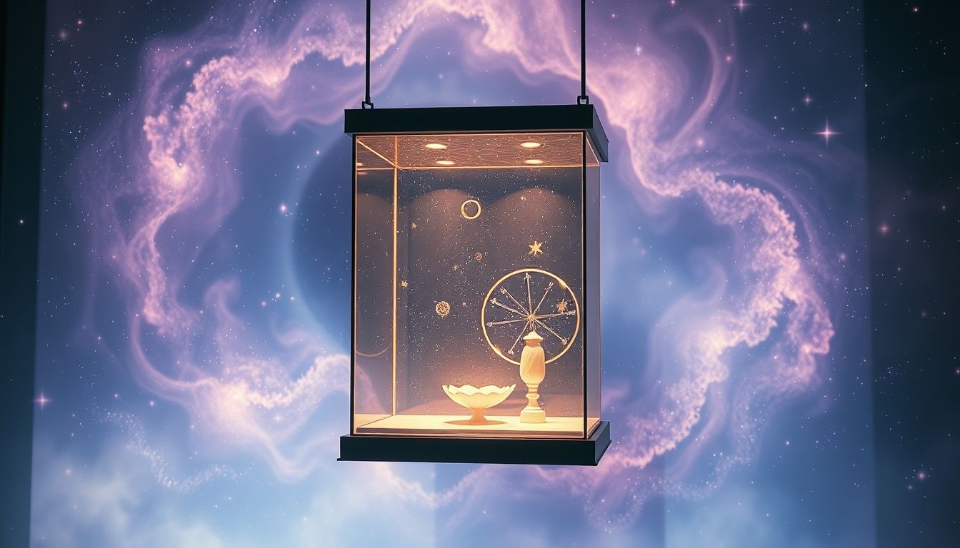 Een vitrine achter etalageruit symboliseert verborgen verlangens in dromen.