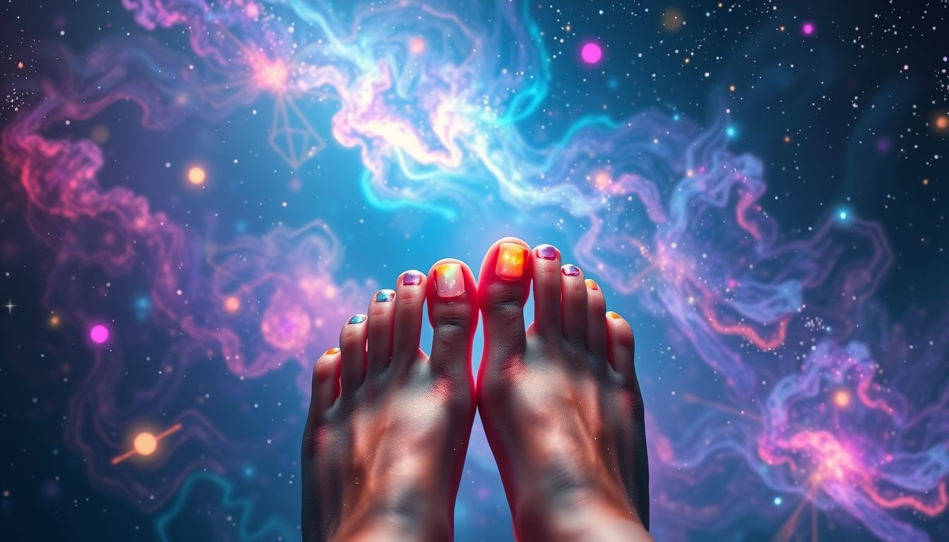 Dromen over ongebruikelijke teennagelkleur symboliseert persoonlijke expressie.