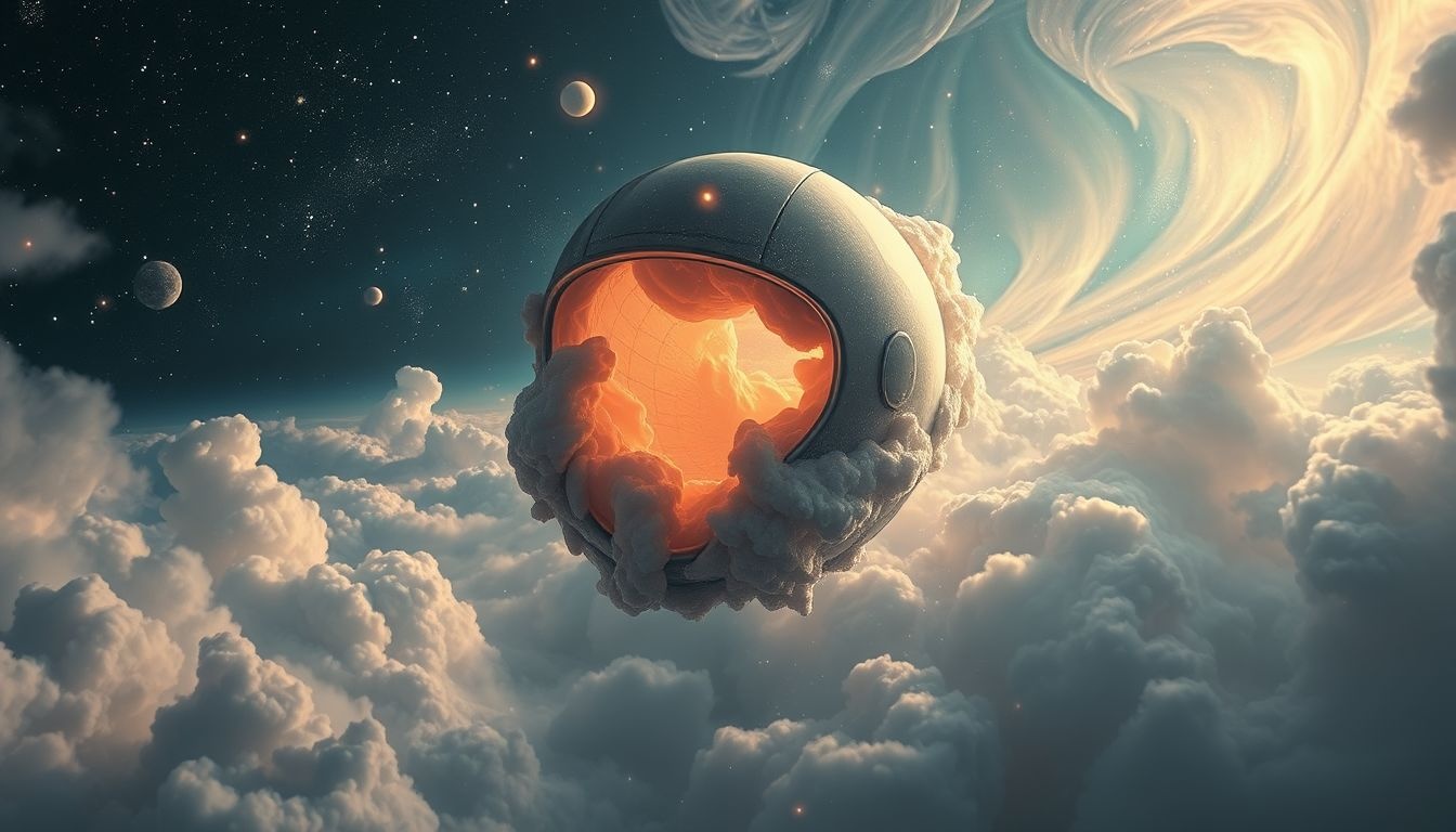 Een smeltende helm symboliseert verlies van bescherming en kracht.