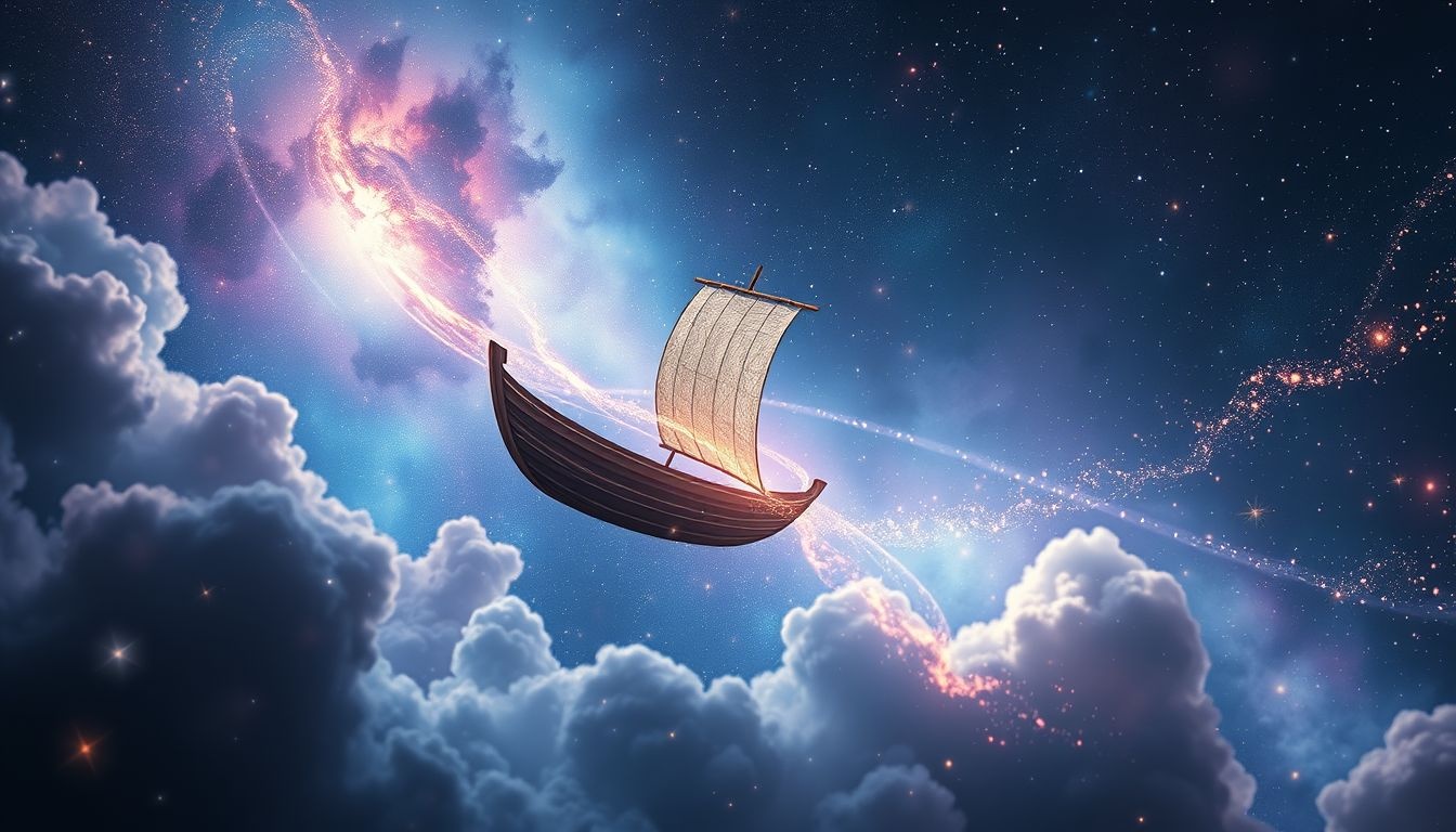 Een vliegende snijboot symboliseert onverwachte vrijheid en avontuurlijke verlangens.