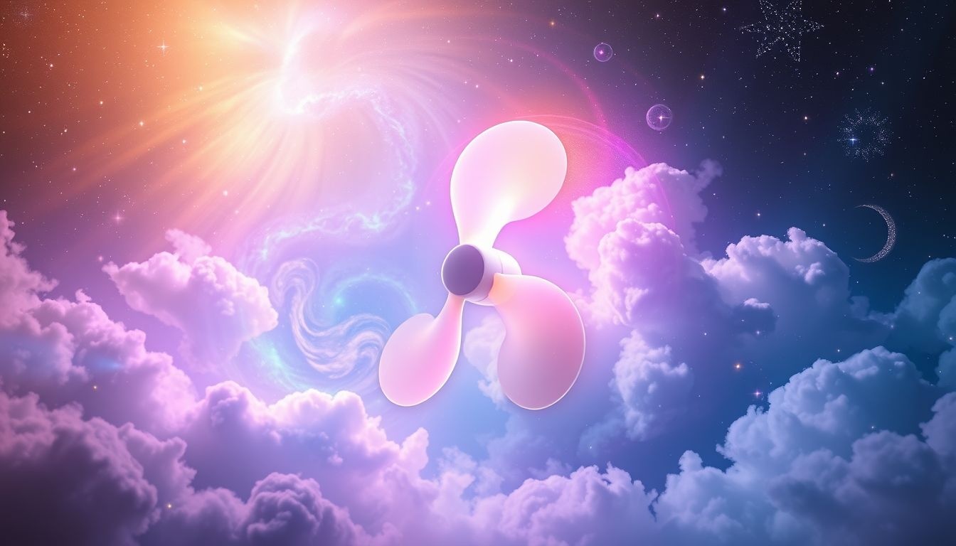 Een kleurveranderende propeller symboliseert emotionele transformatie en groei.