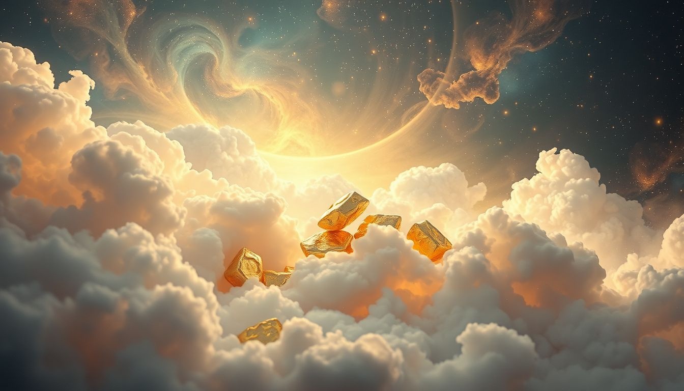 Goudnuggets verstoppen symboliseert verborgen waarde en innerlijke rijkdom.