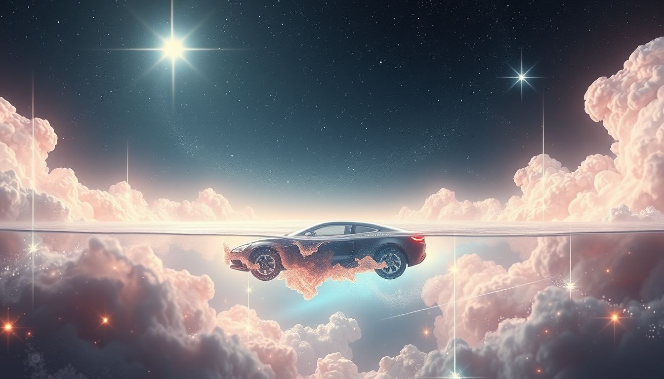 Het zien van een zinkende auto symboliseert verlies van controle.