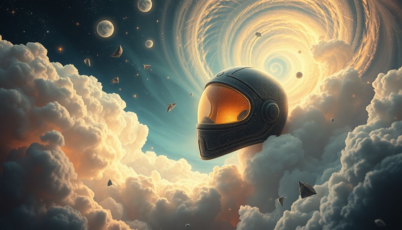 Het verliezen van een helm symboliseert kwetsbaarheid en onzekerheid.