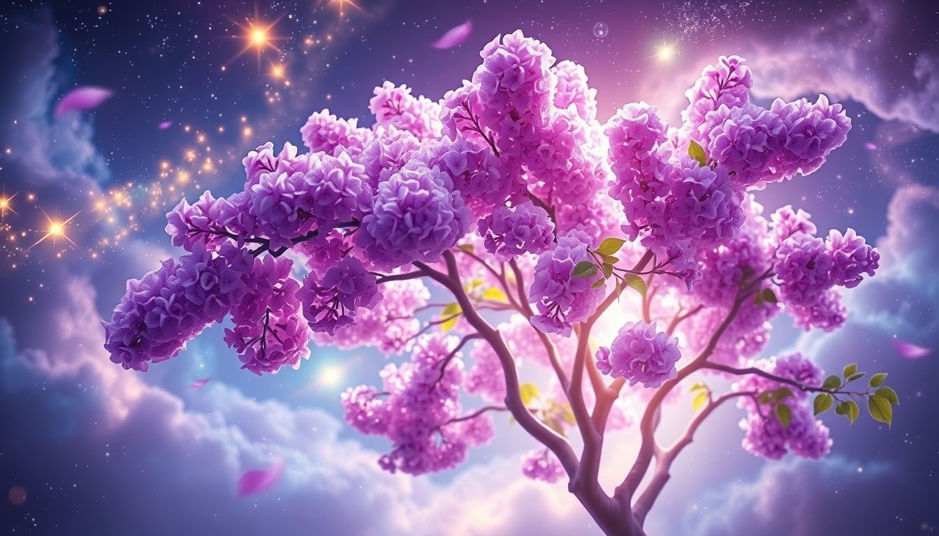 Een seringboom in de lente symboliseert nieuwe groei en hoop.