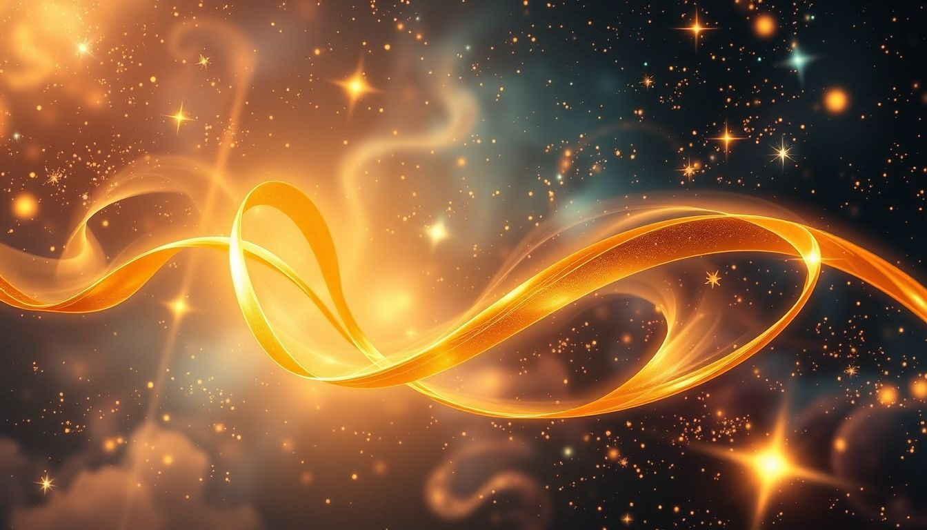 Een gouden lint symboliseert rijkdom, succes en innerlijke balans.