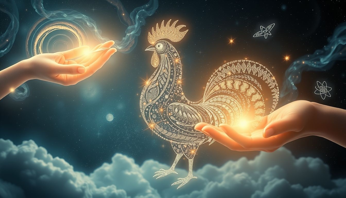 Een haan voeren symboliseert kracht en nieuwe verantwoordelijkheden in dromen.