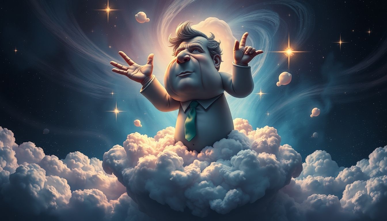 Een karikatuur van een baas symboliseert onderdrukte emoties en kritiek.
