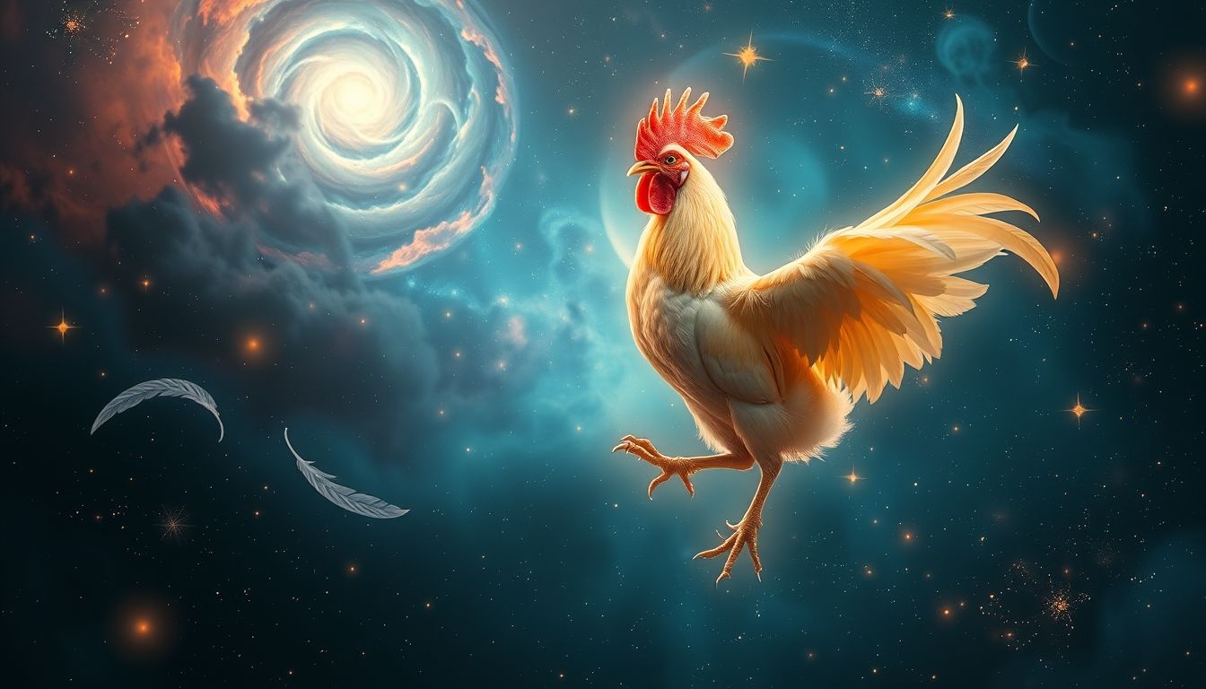 Een wilde haan symboliseert ongetemde energie en innerlijke kracht.