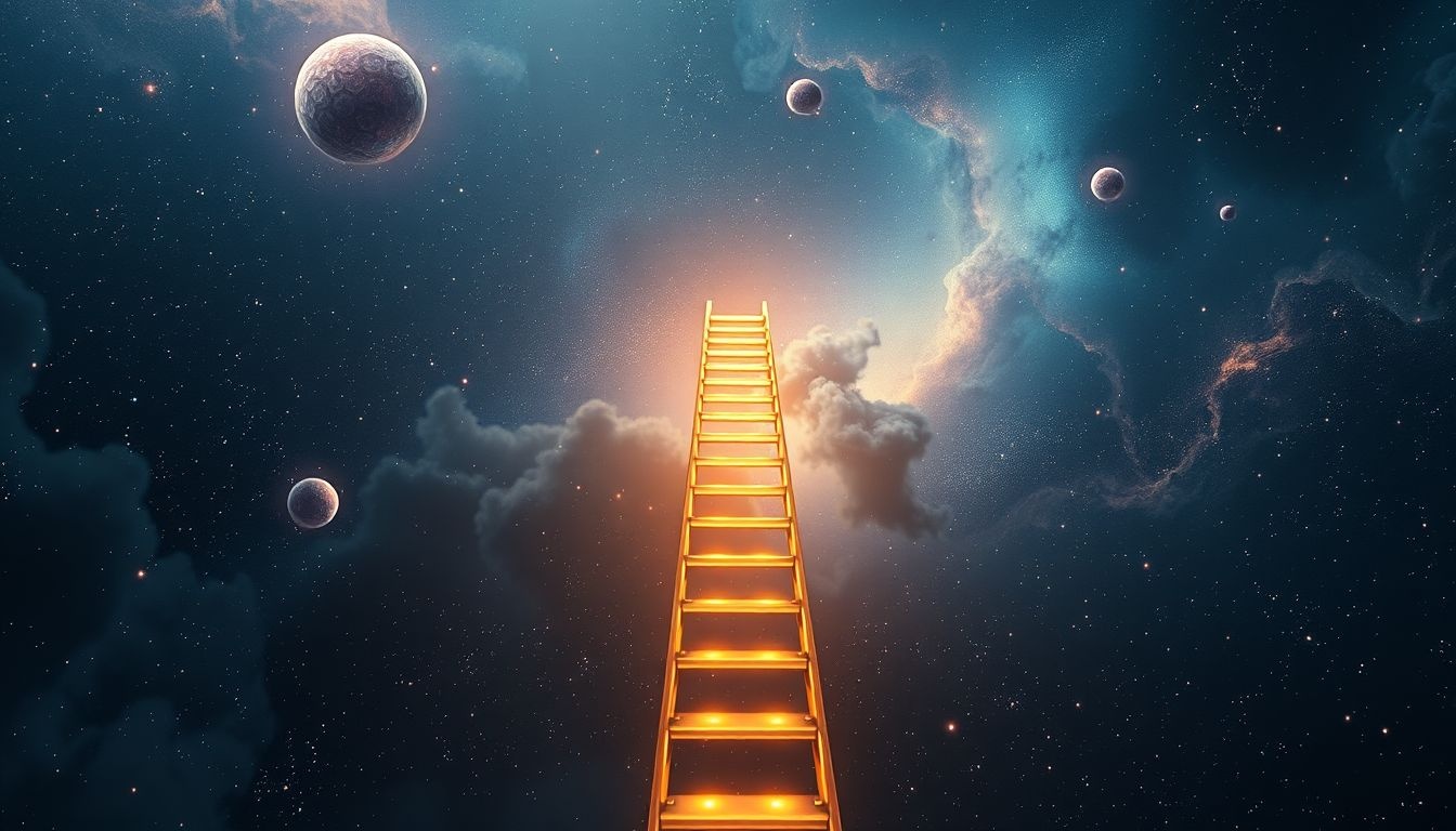 Droom over wankele ladder symboliseert onzekerheid en angst voor falen.