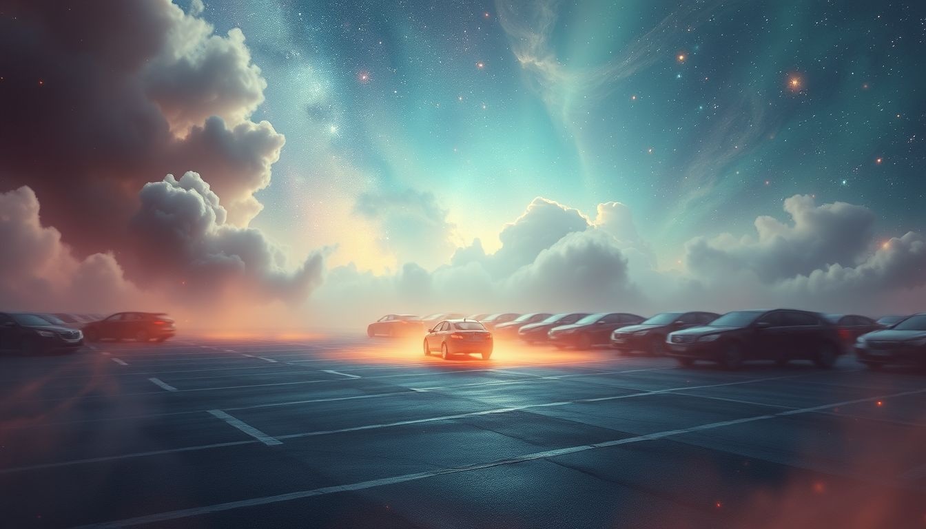 Je auto kwijt op parkeerplaats symboliseert gevoelens van onzekerheid.