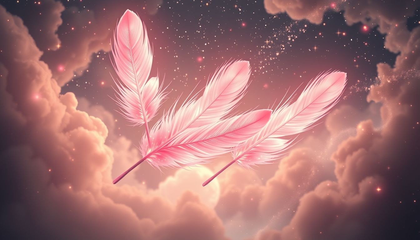 Roze veren symboliseren liefde, tederheid en onvoorwaardelijke acceptatie.