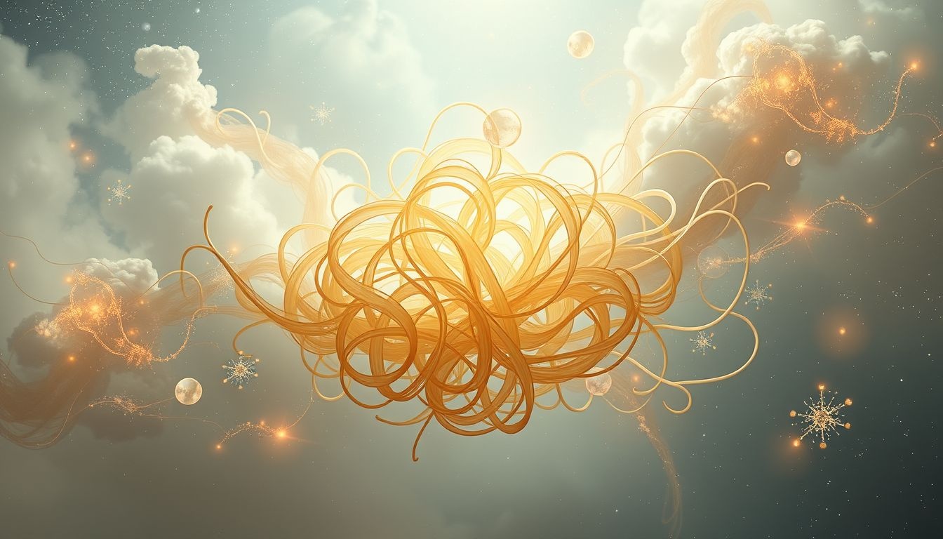 Spaghetti eten in onbekende omgeving symboliseert aanpassing en onzekerheid.