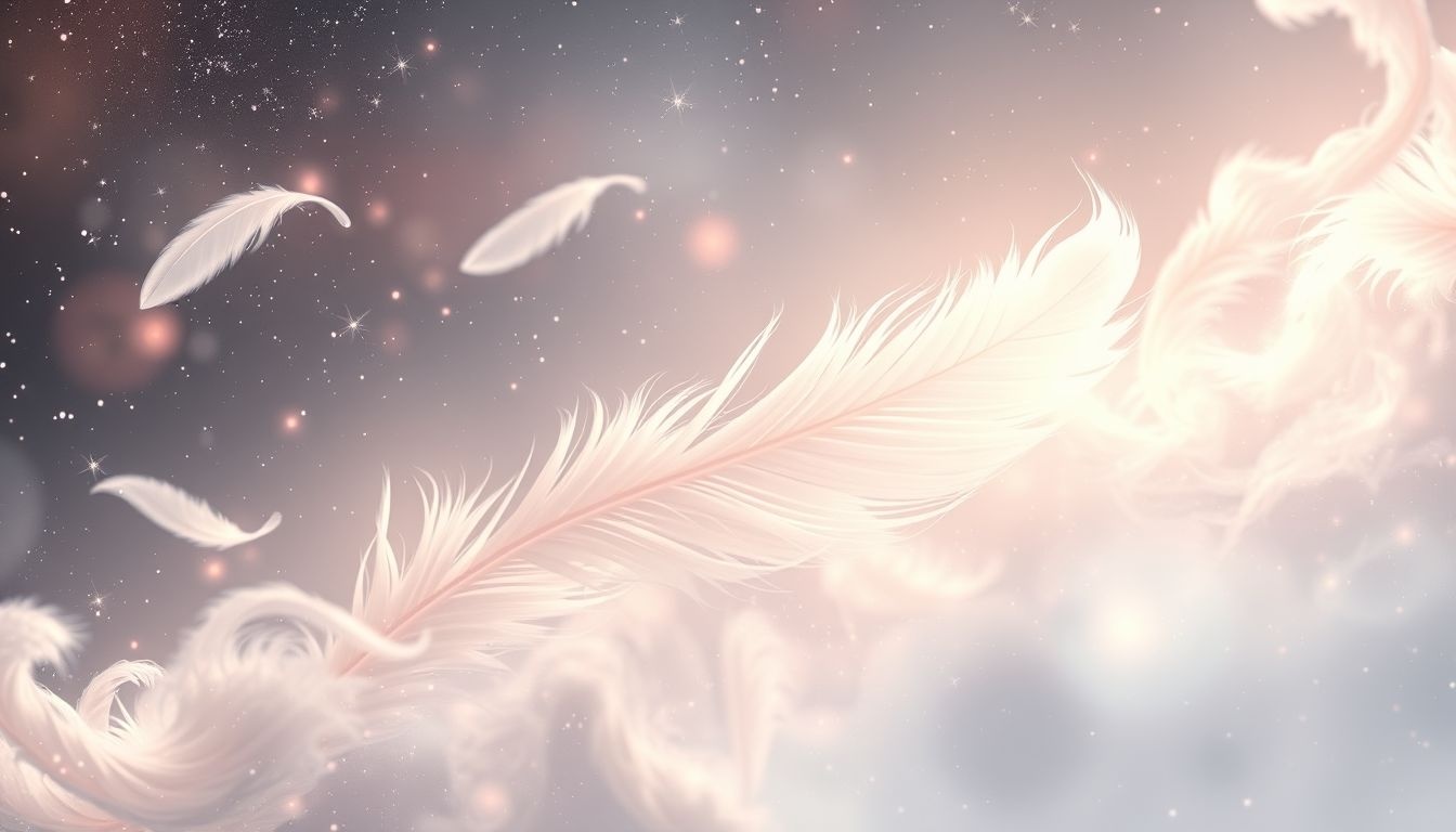 Witte veren symboliseren vaak zuiverheid, hoop en spirituele groei.