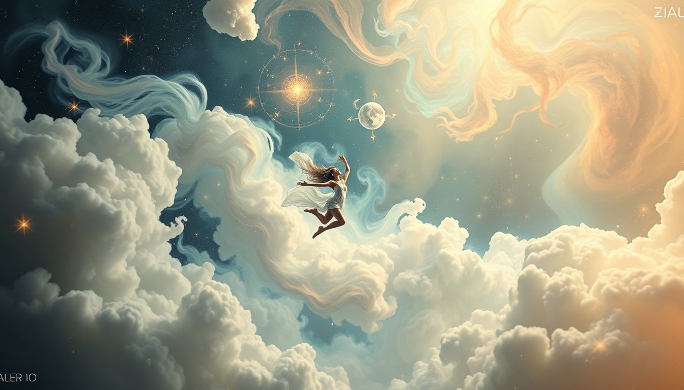 Zwemmen en vliegen symboliseren together spirituele vrijheid en innerlijke groei.