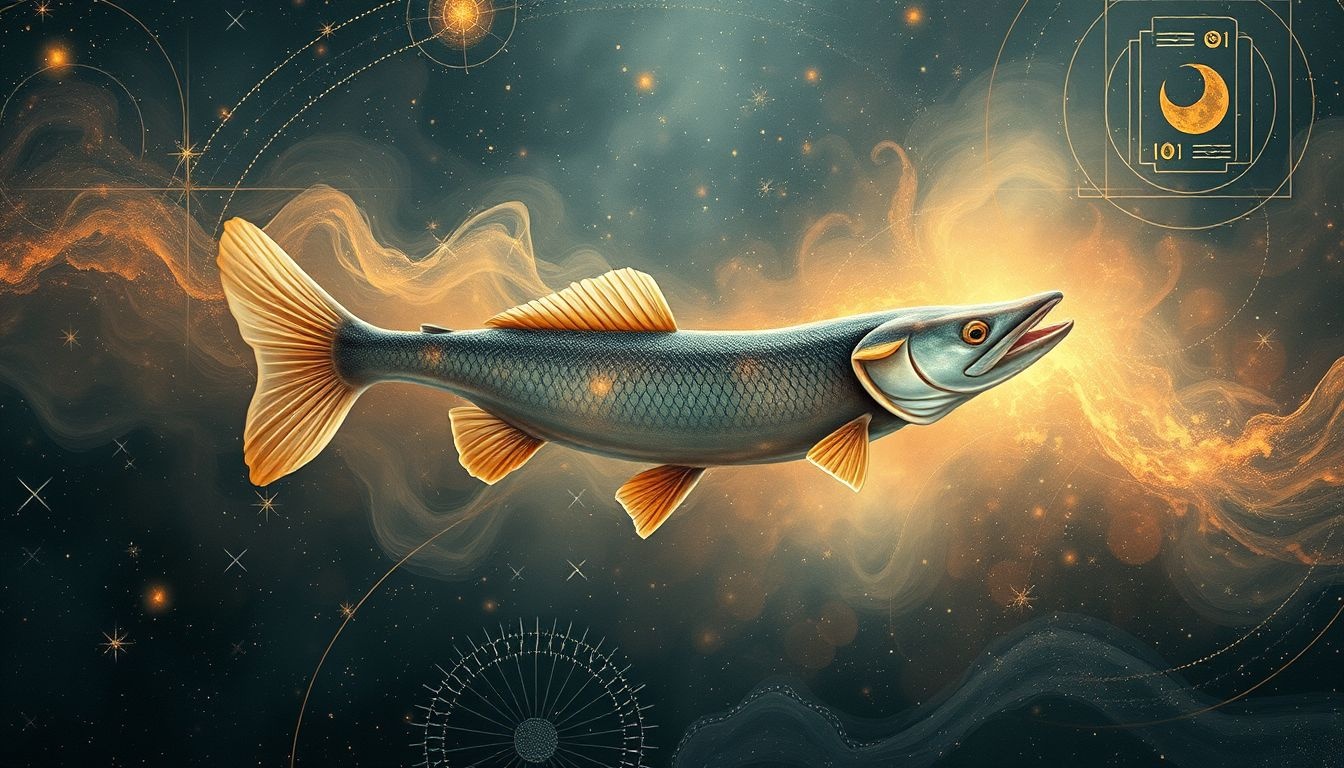 In oude culturen symboliseert de snoek kracht en verborgen wijsheid.