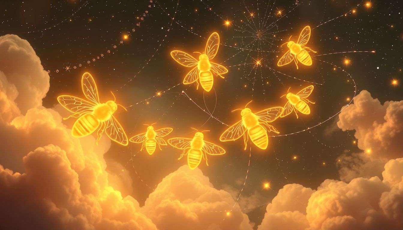 Dromen over bijen symboliseren hard werken en sterke samenwerking.