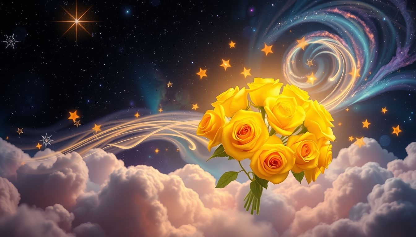 Gele rozen in dromen symboliseren vaak vreugde en hechte vriendschap.