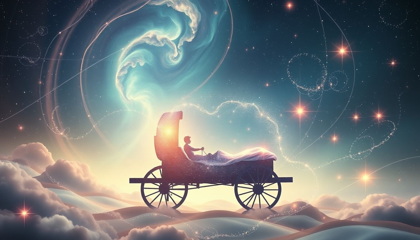 Een gedekte wagen symboliseert bescherming én verlangens naar vrijheid.
