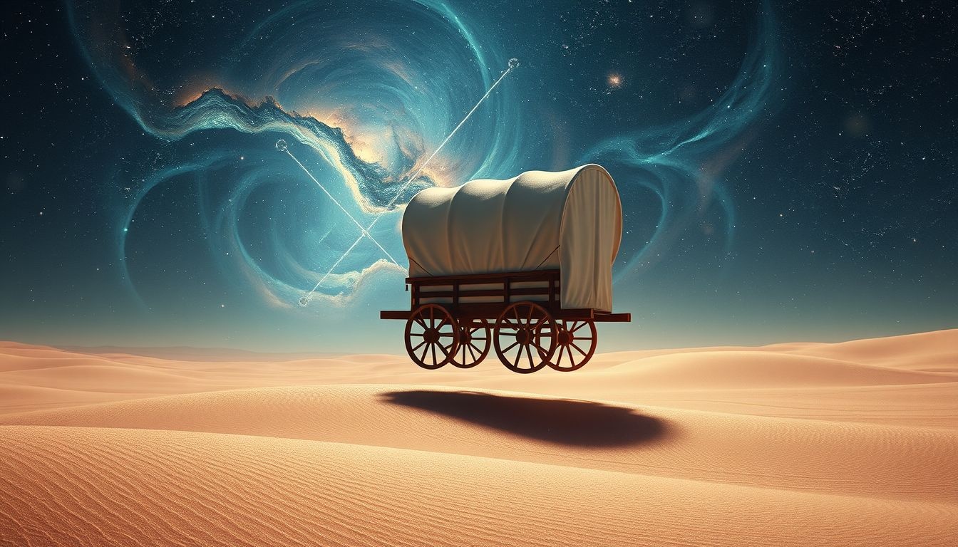 Dromen over een gedekte wagen in de woestijn symboliseert verborgen emoties.